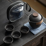 Portable Ceramic Gaiwan Tea Set