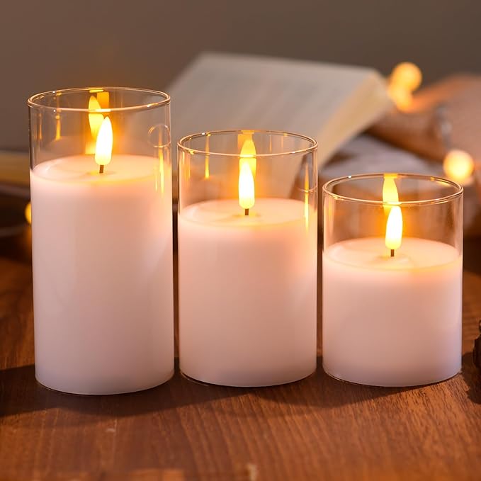 Glass Glow Candle Set