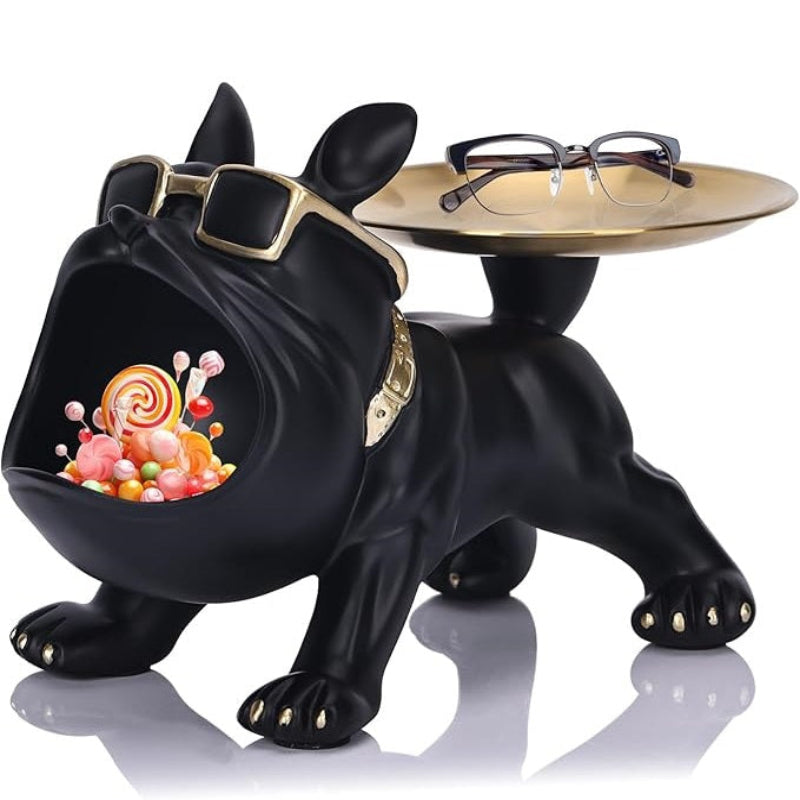 French Bulldog Tray Statue