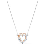 Swarovski Infinity Heart Jewelry Collection, Necklaces and Bracelets, Rose Gold & Rhodium Tone Finish, Clear Crystals