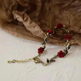 Vintage Rose Flower Bracelet