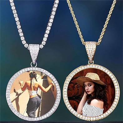 Personalized Iced Photo Pendant