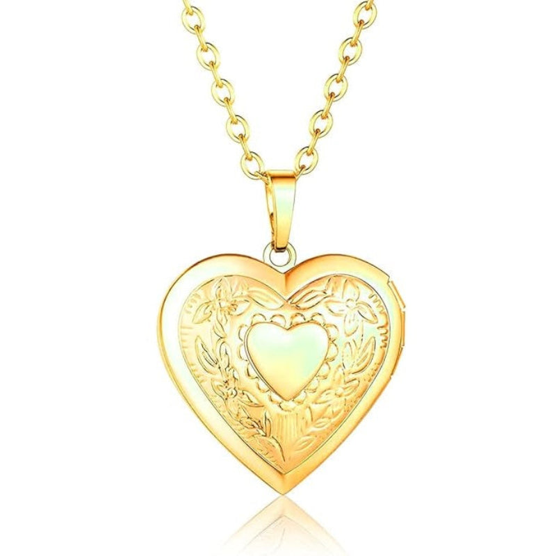 Heart Photo Locket Necklace