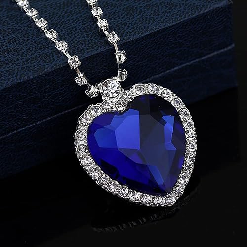 Ocean Heart Crystal Necklace