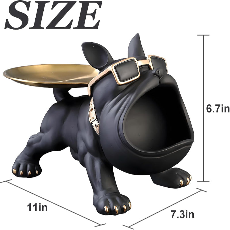 French Bulldog Tray Statue