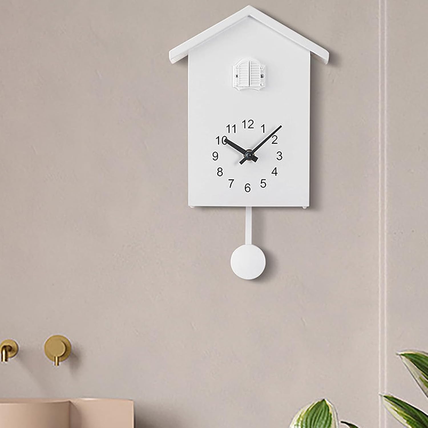 Nordic Birdhouse Wall Clock