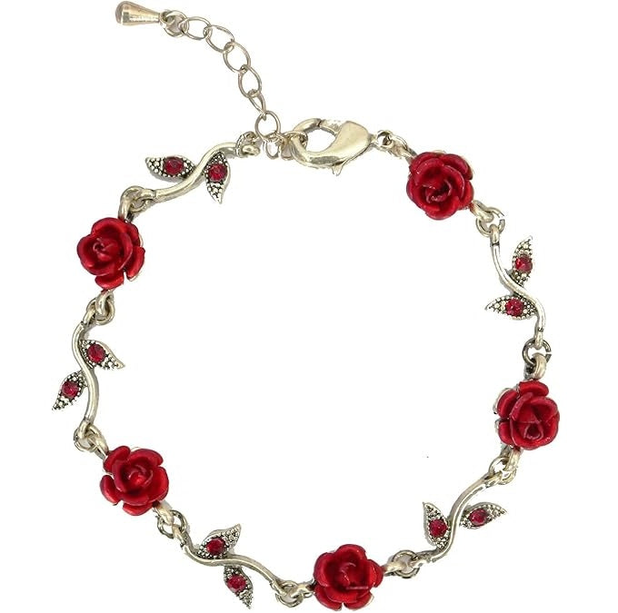 Vintage Rose Flower Bracelet