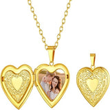 Heart Photo Locket Necklace