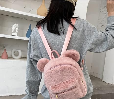 Fuzzy Bear Ears Backpack