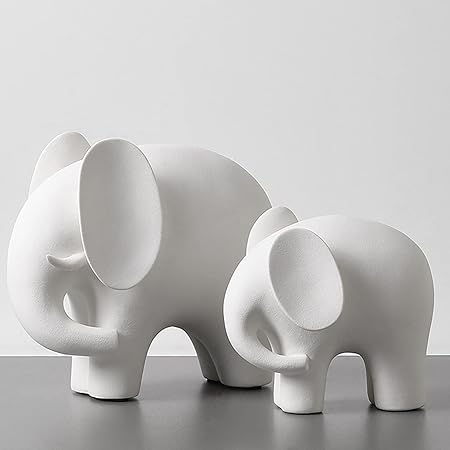 Minimalist Ceramic Elephant Decor