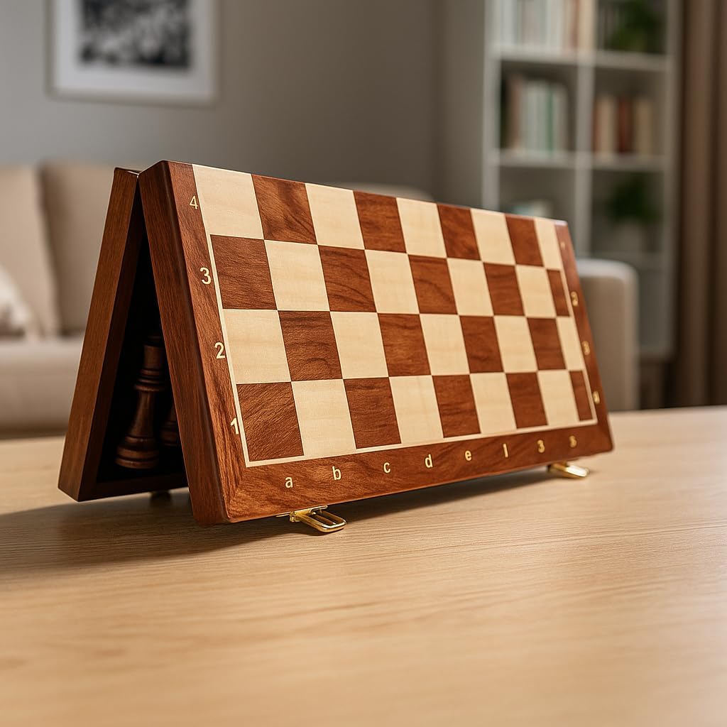 Walnut Folding Chess Set