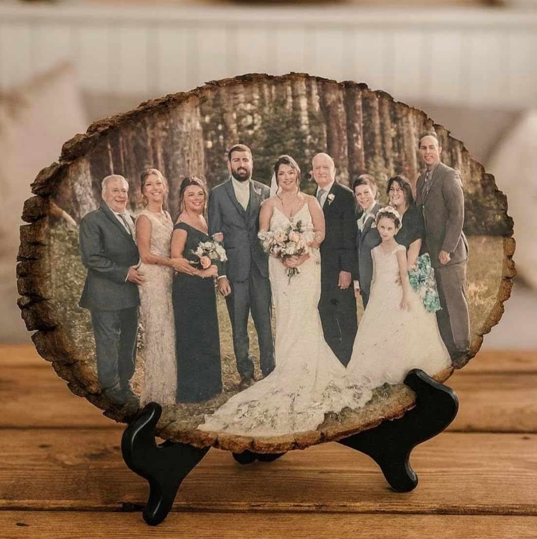 Custom Photo Frame Rustic Reclaimed Wood Gift, Graduation Keepsake, Personalized Valentines Gift for Dad, Memory Picture on Wood Memorial Picture Frame