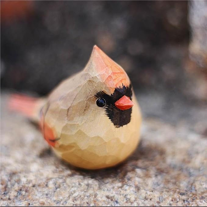 Handcrafted Wooden Bird Figurines