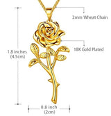 Rose Pendant Jewelry Set