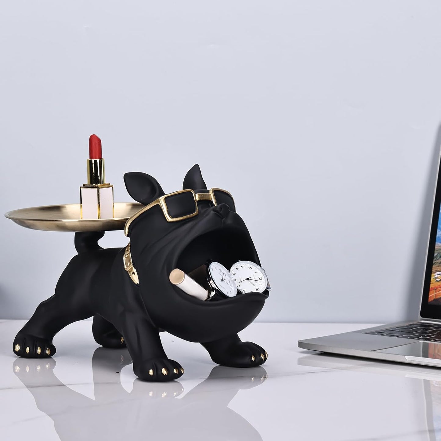 French Bulldog Tray Statue