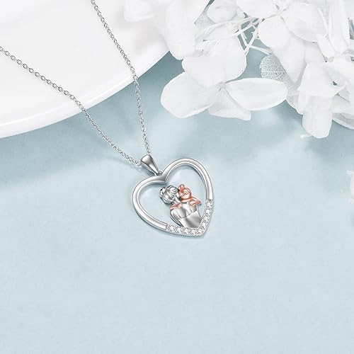 Sterling Silver Mother Necklace