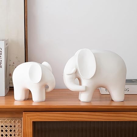 Minimalist Ceramic Elephant Decor