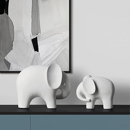 Minimalist Ceramic Elephant Decor