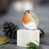 Handcrafted Wooden Bird Figurines