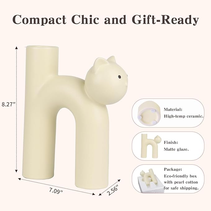 Ceramic Cat Vase Collection