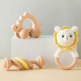 Wooden Animal Rattle Set