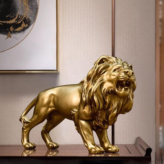 Majestic Lion Resin Sculpture