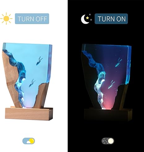 Ocean Resin Diver Lamp
