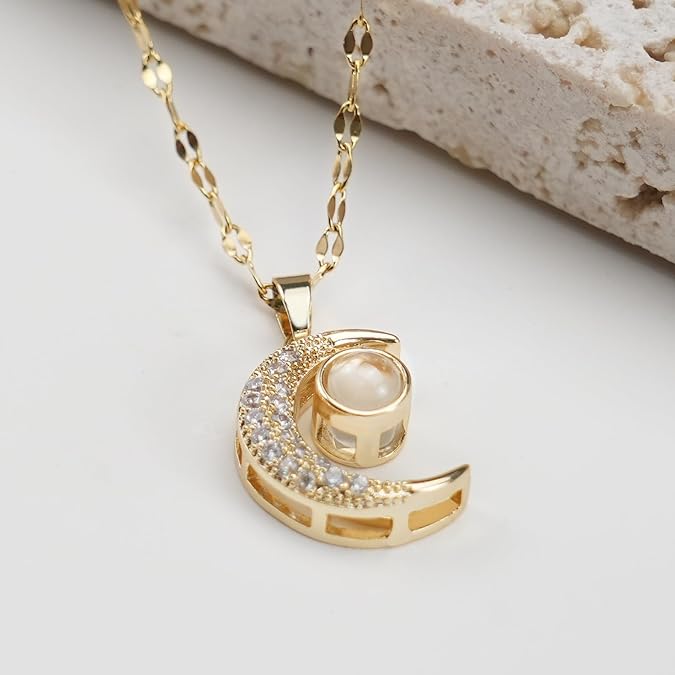 Moon Evil Eye Necklace