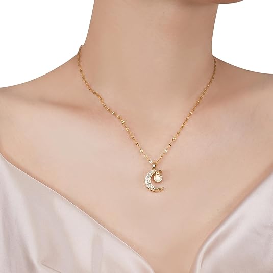 Moon Evil Eye Necklace