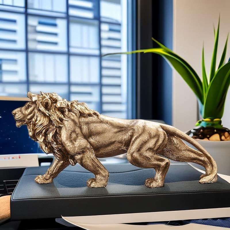 Majestic Lion Resin Sculpture