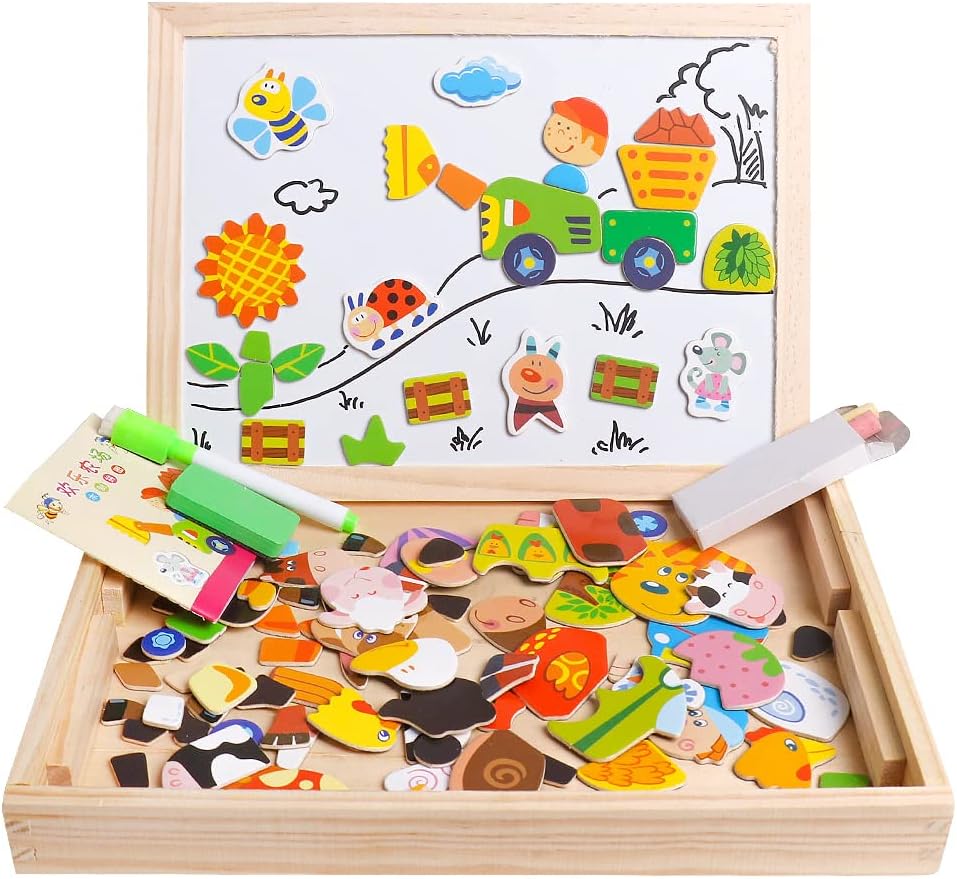 Wooden Magnetic Puzzle Easel