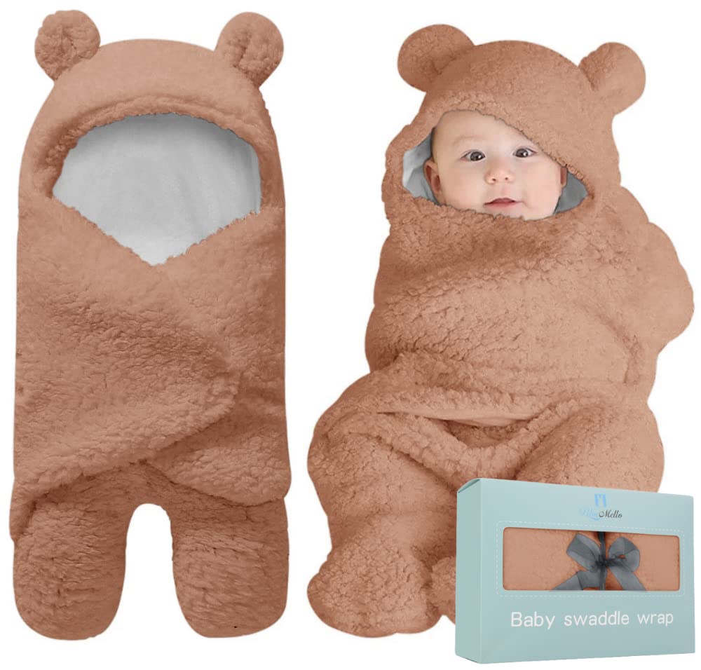Baby Swaddle Blanket | Ultra-Soft Plush Essential for Infants 0-6 Months | Receiving Swaddling Wrap White | Ideal for Baby Boy Accessories and Newborn Registry | Perfect Baby Girl Shower Gift