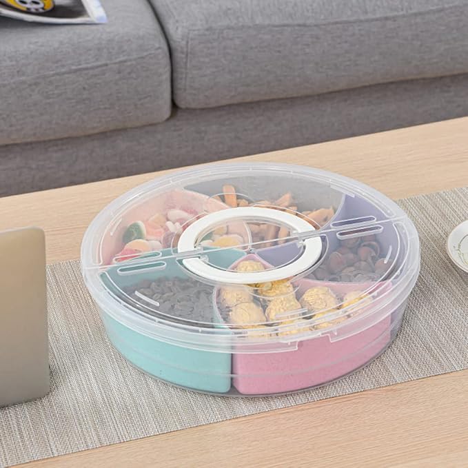 Circle Fruit & Snack Tray with Lid