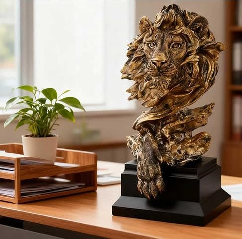 Majestic Lion Resin Sculpture