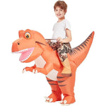 Inflatable Dinosaur Ride-On Set