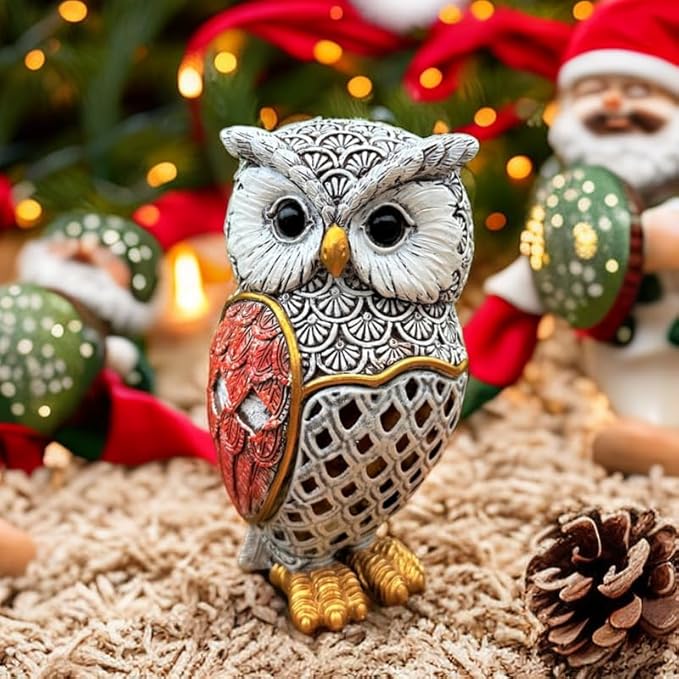 Solar Owl Garden Statue