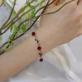 Vintage Rose Flower Bracelet