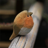 Handcrafted Wooden Bird Figurines