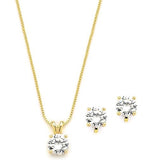 Mariell Gold Cubic Zirconia Jewelry Set