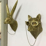 Gold Animal Wall Sculpture Set