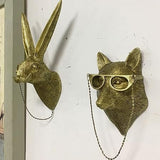 Gold Animal Wall Sculpture Set