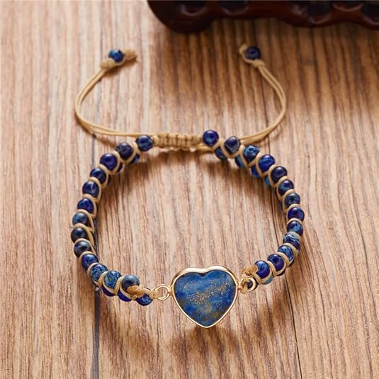 Heart Jasper Braided Bracelet
