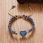 Heart Jasper Braided Bracelet