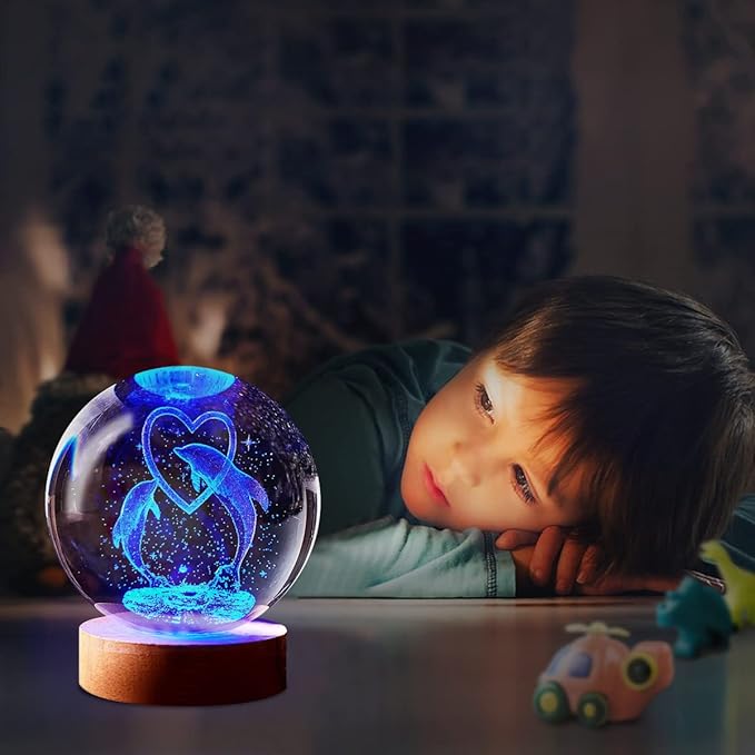 Dolphin Crystal Ball Lamp