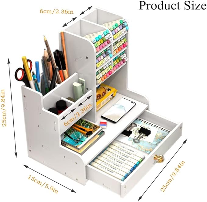 Wooden Desk Organizer Set