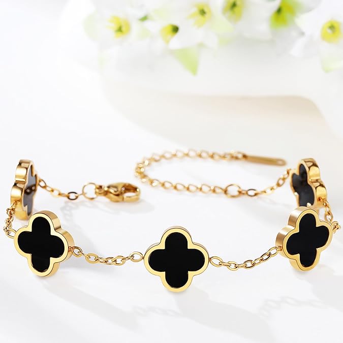 Four Leaf Clover Gold Bracelet