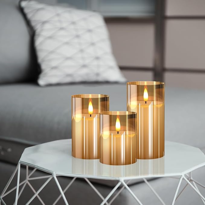 Glass Glow Candle Set
