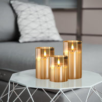 Glass Glow Candle Set
