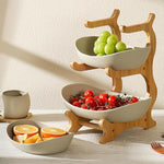 Three-Tier Ceramic Fruit Bowl