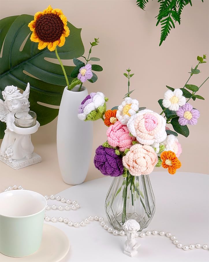 Crochet Flower Bouquet Gift Set